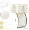White and Gold Christmas Ribbon 2.5" X 10 Yards White Faux Fur Wired Ribbon with Gold Polka Dot, White Polka Dot Ribbon for Christmas Trees, Bows, Wreaths, Garlands, Gift Wrapping, Home Decor